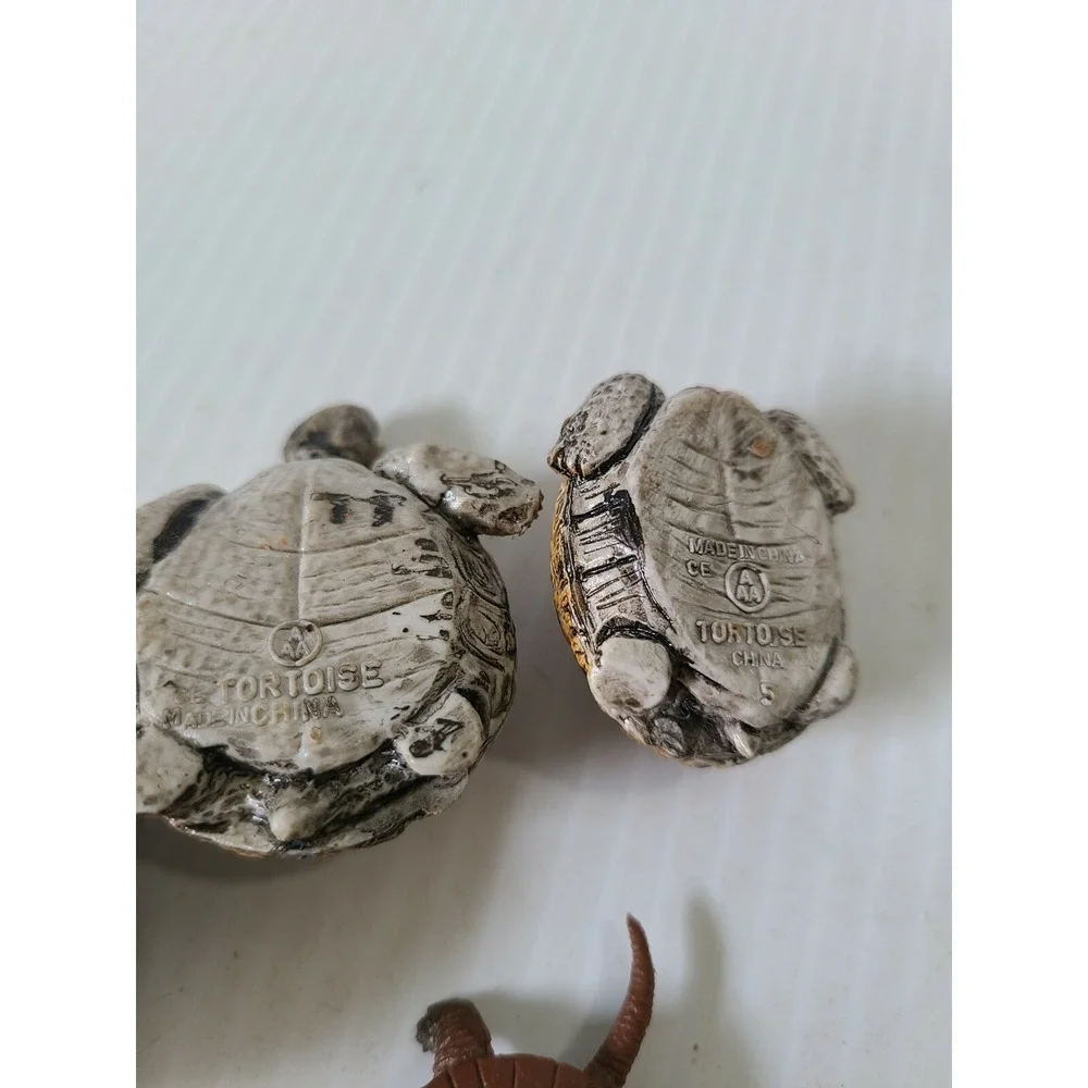 Vtg AAA Quality Rubber Tortoises Set of 3 plus small one. Turtle Egg Hatching